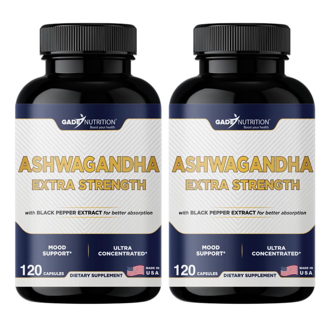 GADE NUTRITION BOOST YOUR HEALTH Ashwagandha Supplements Extra Strength, 240 Capsules