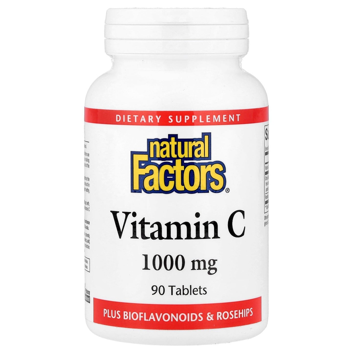 Natural Factors Vitamin C 1000mg with Bioflavinoids & Rosehips, 90 Tablets