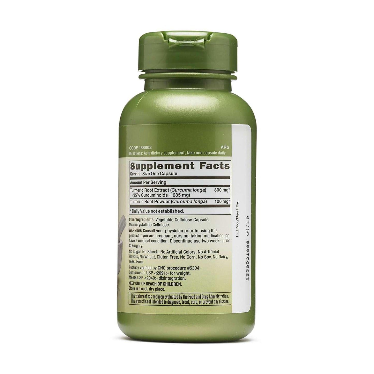 GNC Herbal Plus Turmeric Complex Supplement Capsule, 100 Capsules