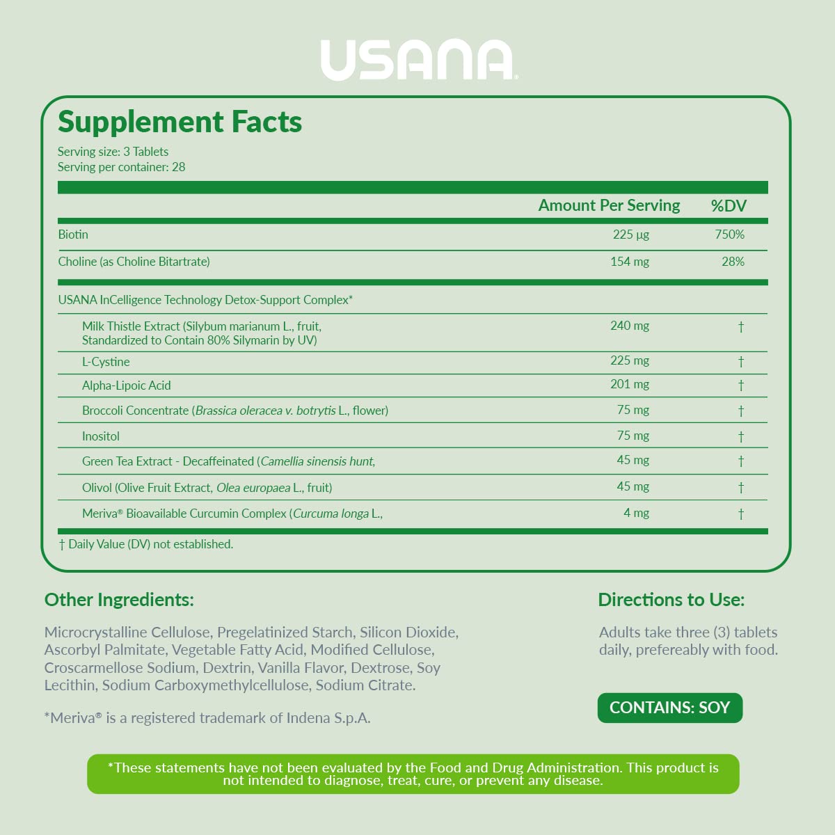 USANA Hepasil DTX with InCelligence 84 Tablets