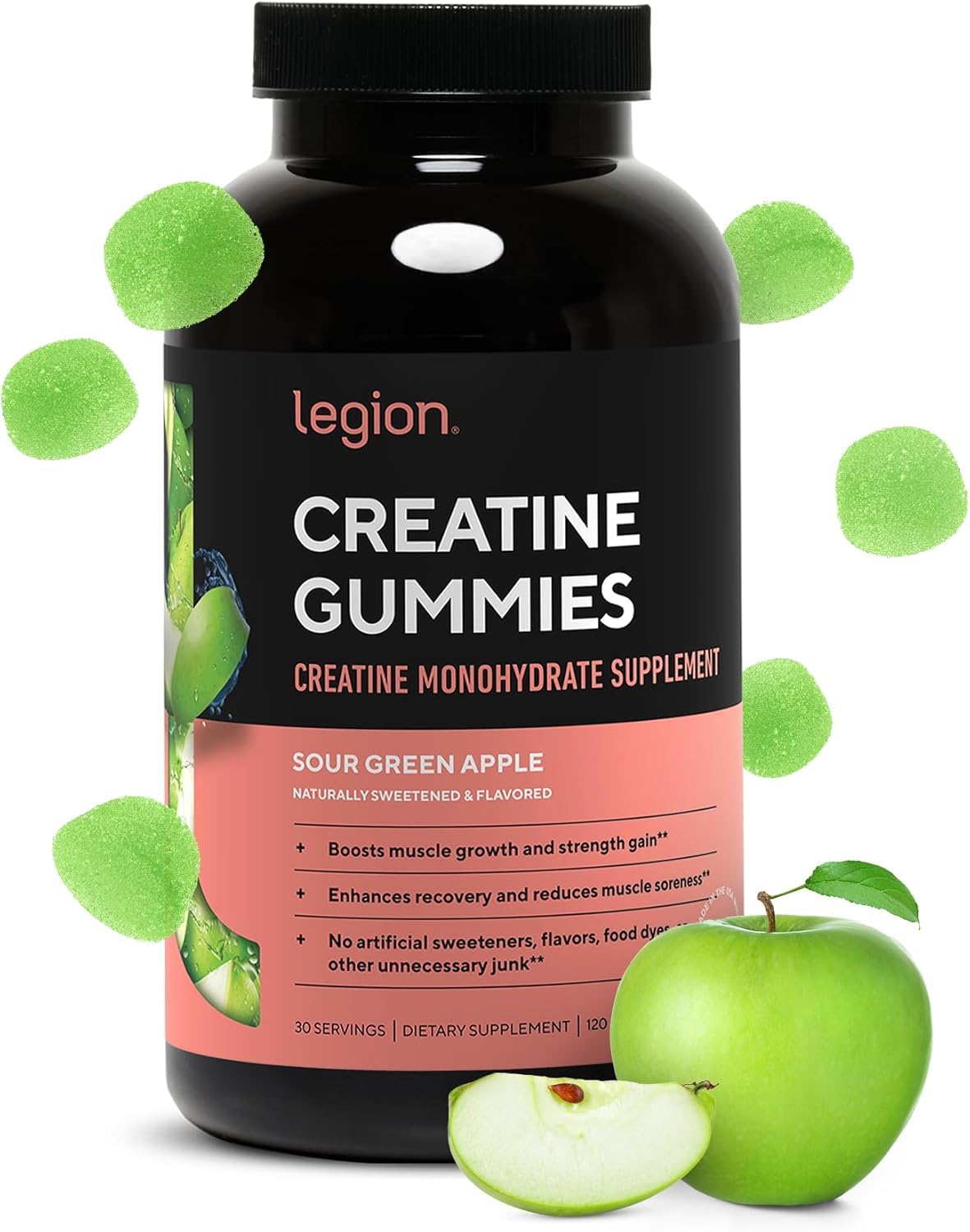 LEGION Creatine Monohydrate Gummies Chewable 120 Count
