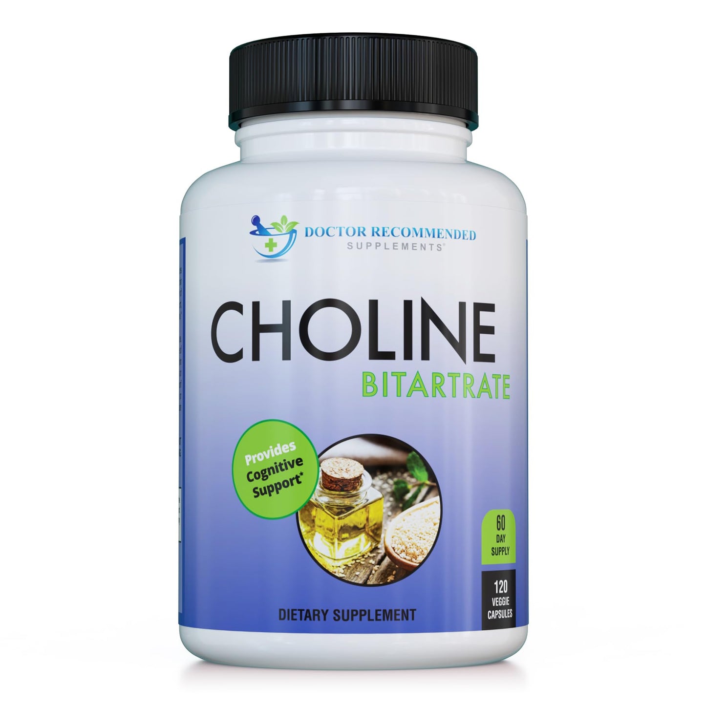 DOCTOR RECOMMENDED SUPPLEMENTS Premium Choline 500 mg Capsules, 120 Count
