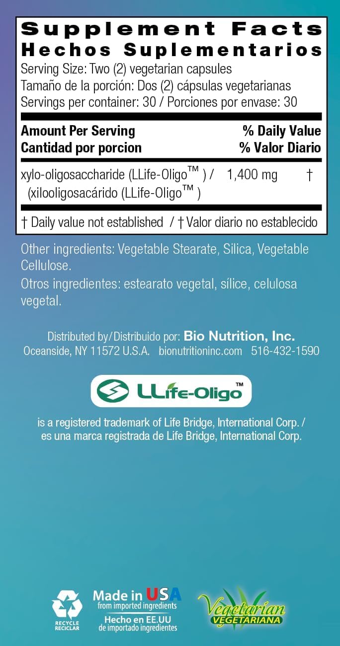 Bio Nutrition Prebiotic Fiber Life-Oligo 1400 mg Capsule 60