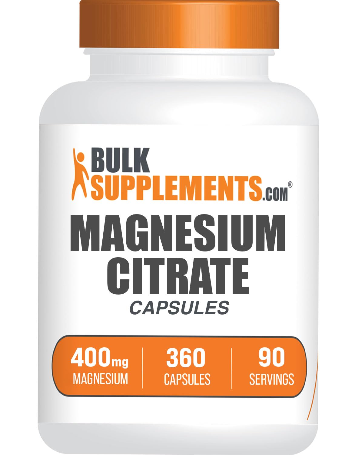 BulkSupplements Magnesium Citrate Capsules 360 Count