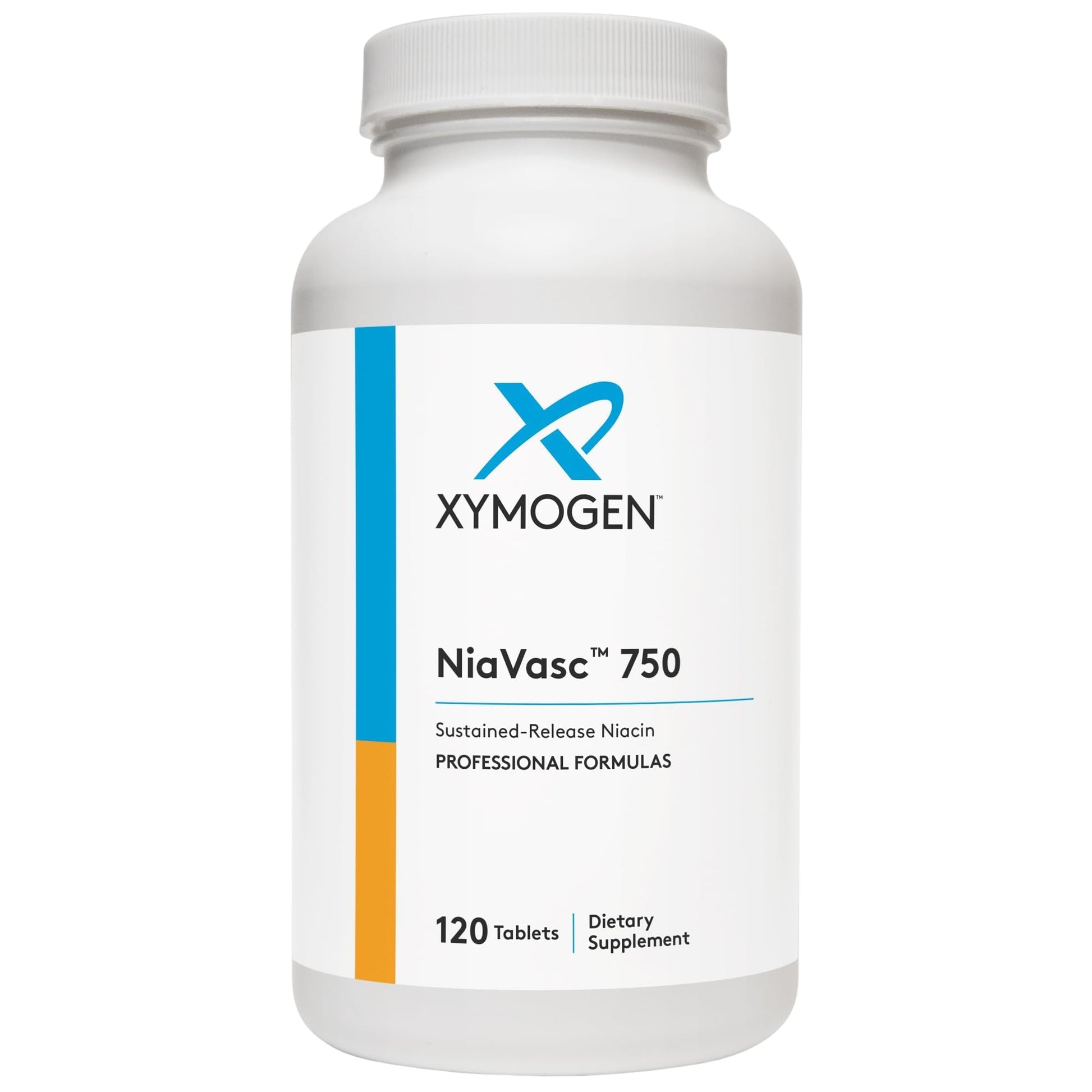 XYMOGEN NiaVasc - Sustained-Release 750 mg Niacin Tablet, 120 Count