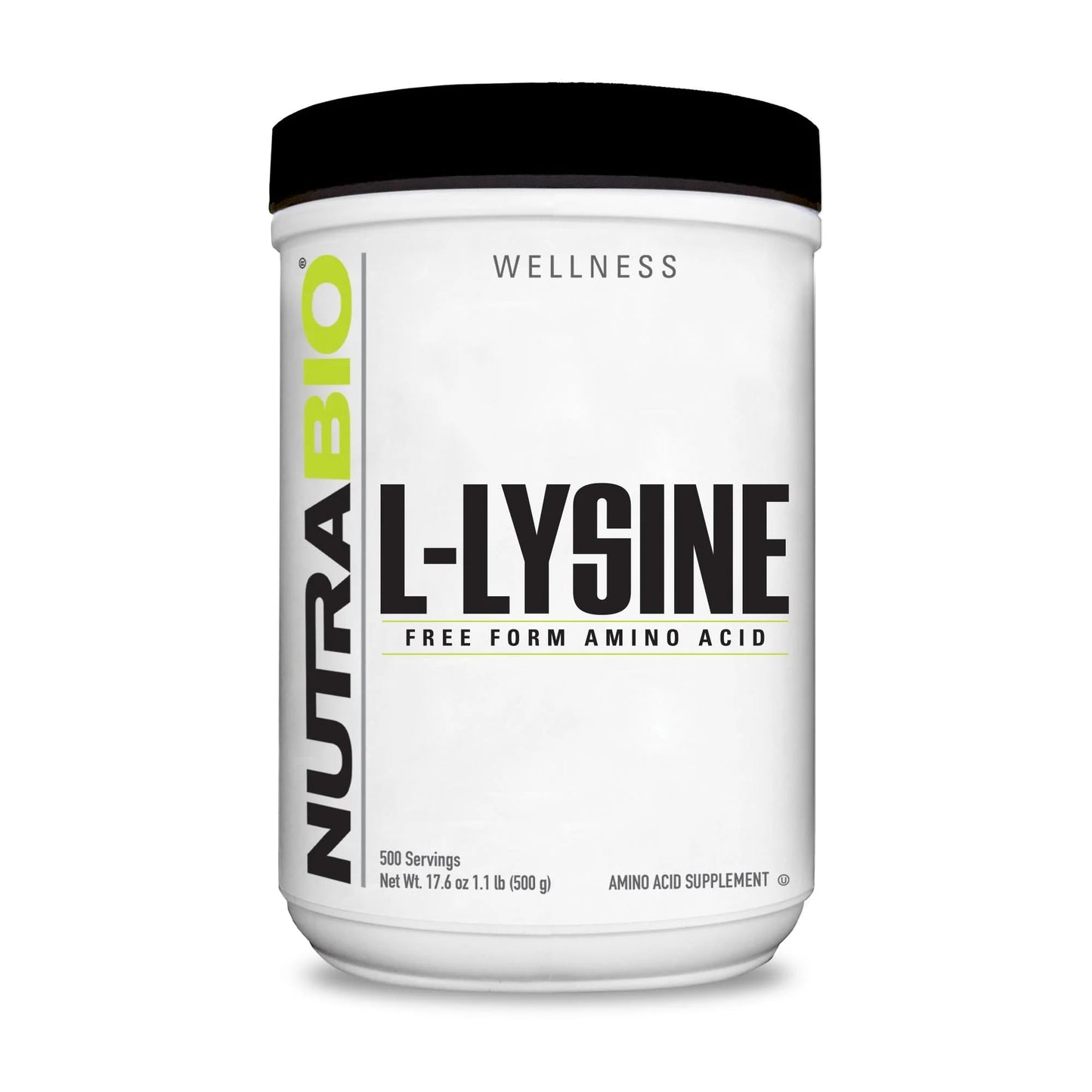NutraBio L-Lysine Powder 17.6 oz