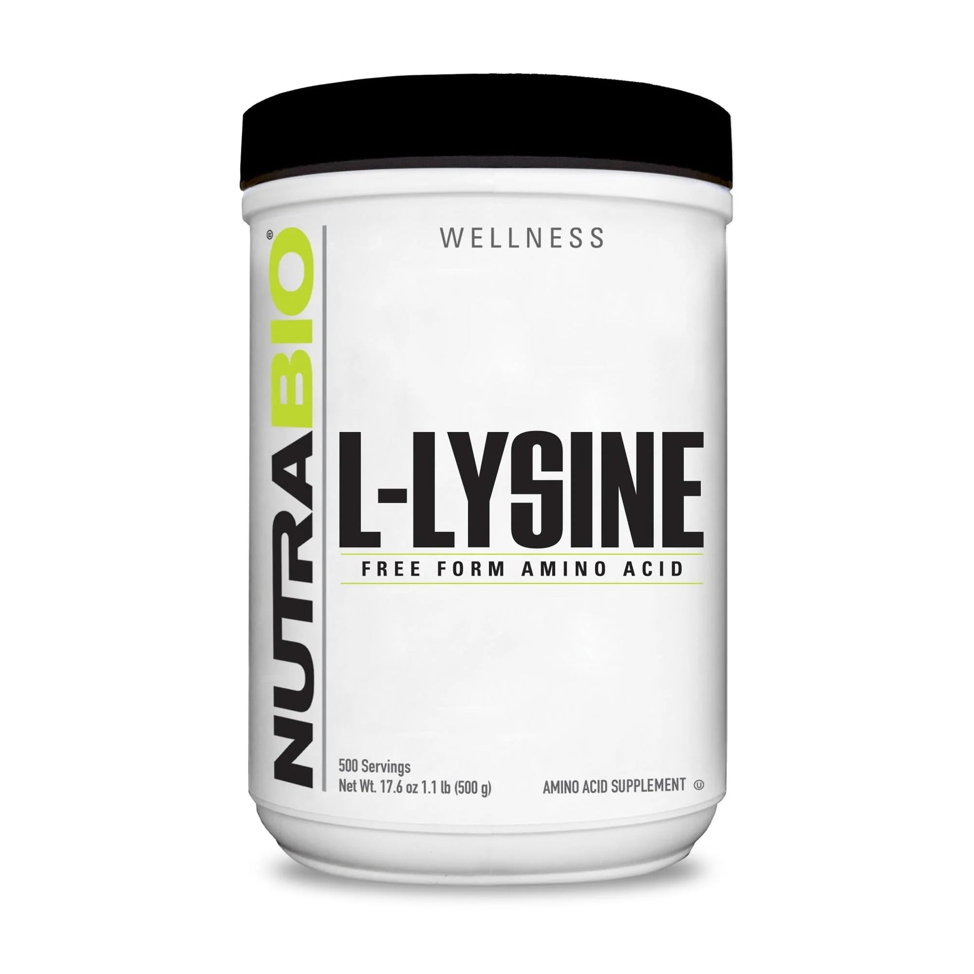 NutraBio L-Lysine Powder 17.6 oz