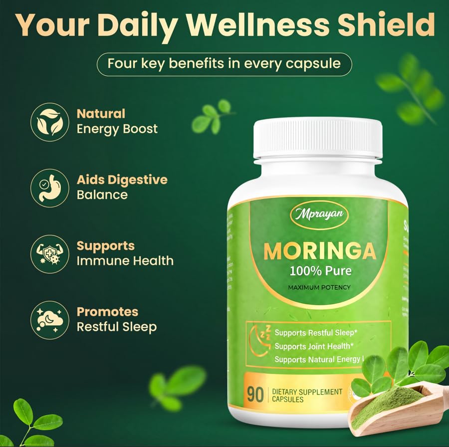 MPRAYAN Moringa Capsules 800mg Capsule, 90 Veg Capsules