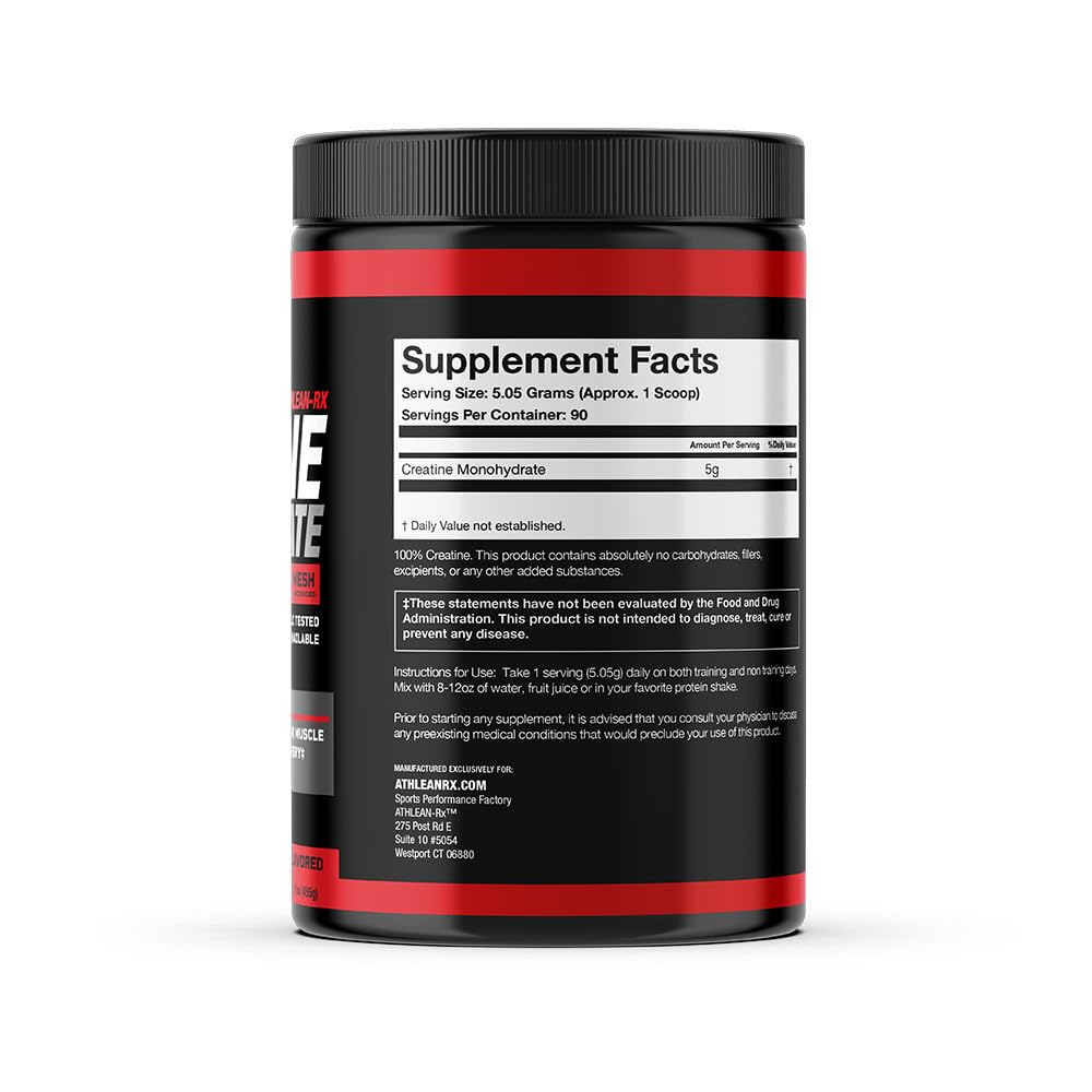 ATHLEAN-X X-CREATINE Pure Micronized Creatine Monohydrate Powder, 16 Servings