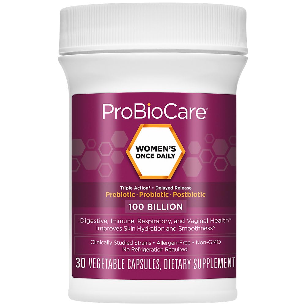 ProBioCare WomenaTMs Once Daily Probiotic for Digestive Health 100 Billion CFU, Capsule, 30 Count