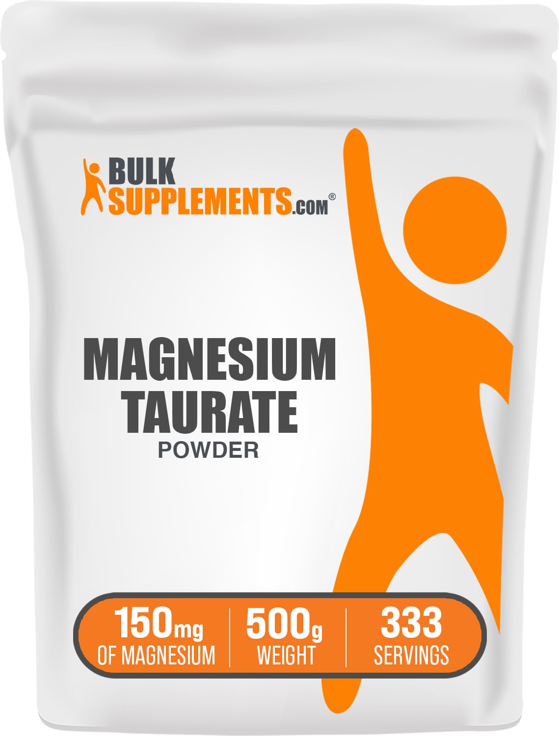 BulkSupplements Magnesium Taurate Powder 17.6 oz (Pack of 1)