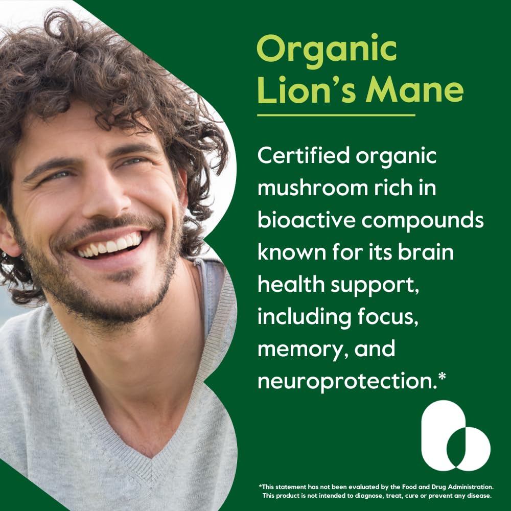 BESTVITE Organic Lion's Mane 500mg 120 Capsules