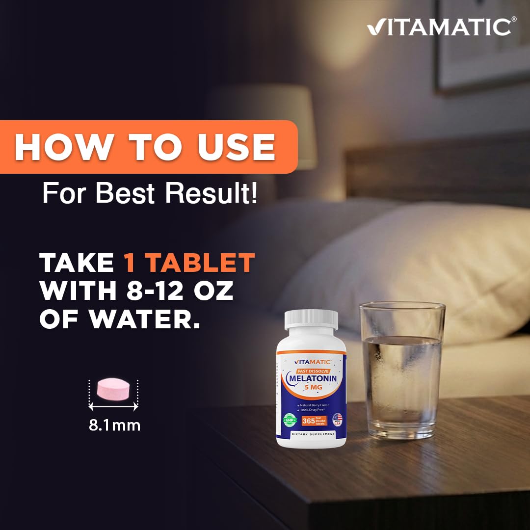 Vitamatic Melatonin 5 mg Tablets, 700 Count