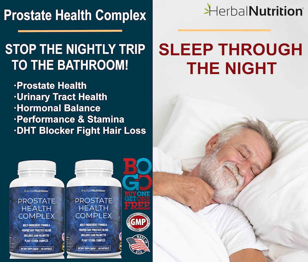 Herbal Nutrition Prostate Health Supplement with Saw Palmetto Capsule, 2-Bottle Pack