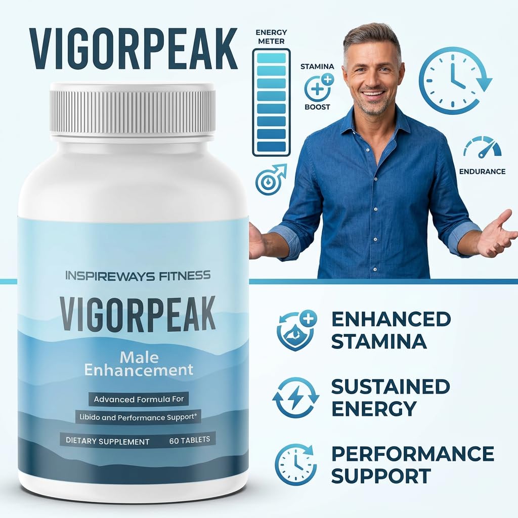 Fitness InspireWays Vigor Peak Supplement with Advanced Natural Ingredients, 120 Capsules