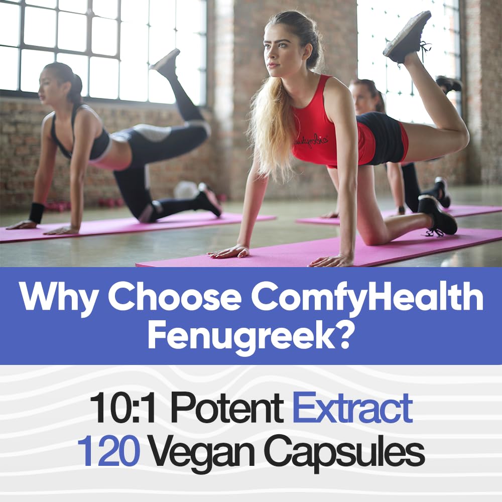 COMFY HEALTH Fenugreek Capsules, 120 Count