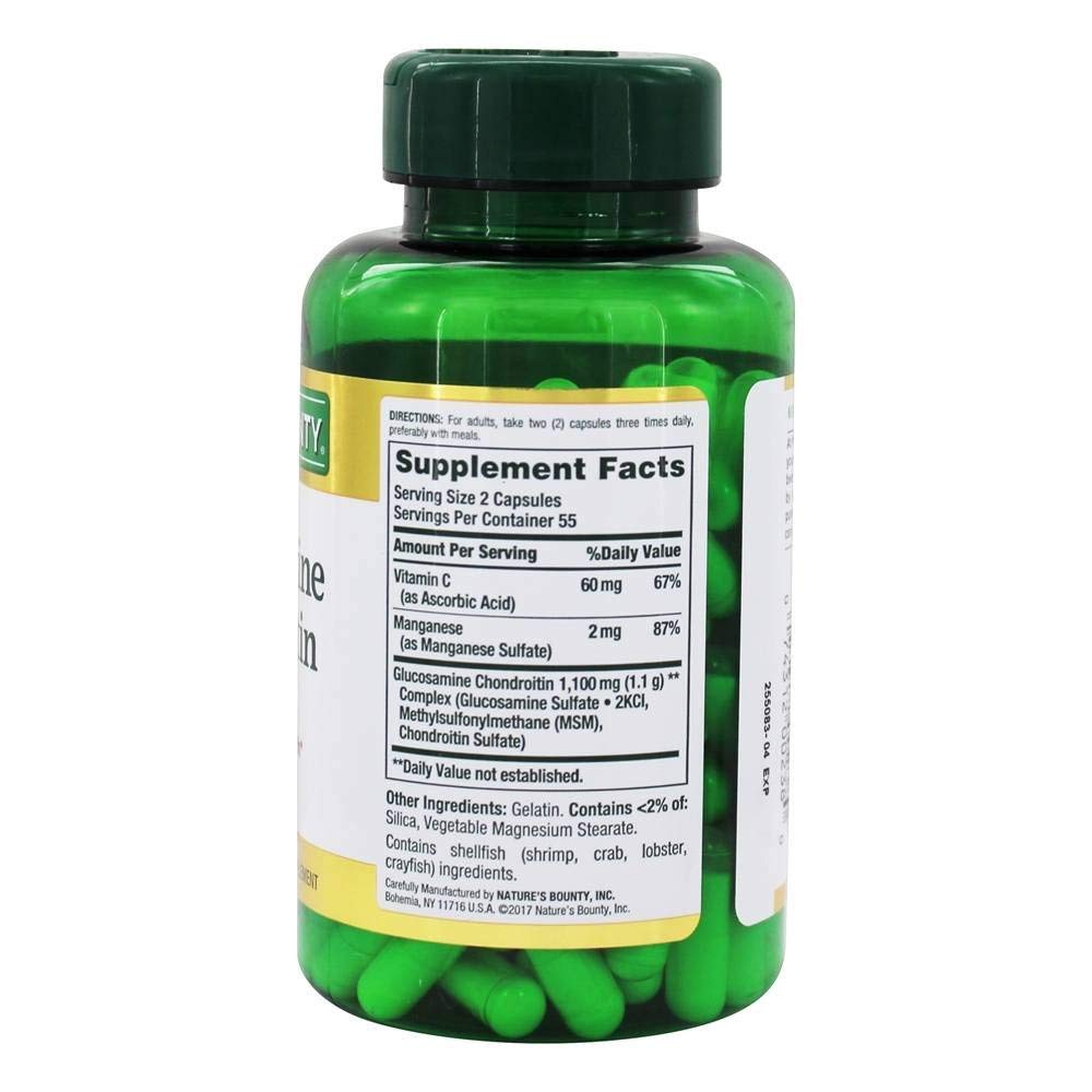 Nature's Bounty Glucosamine Chondroitin Complex Capsules 110 Capsules