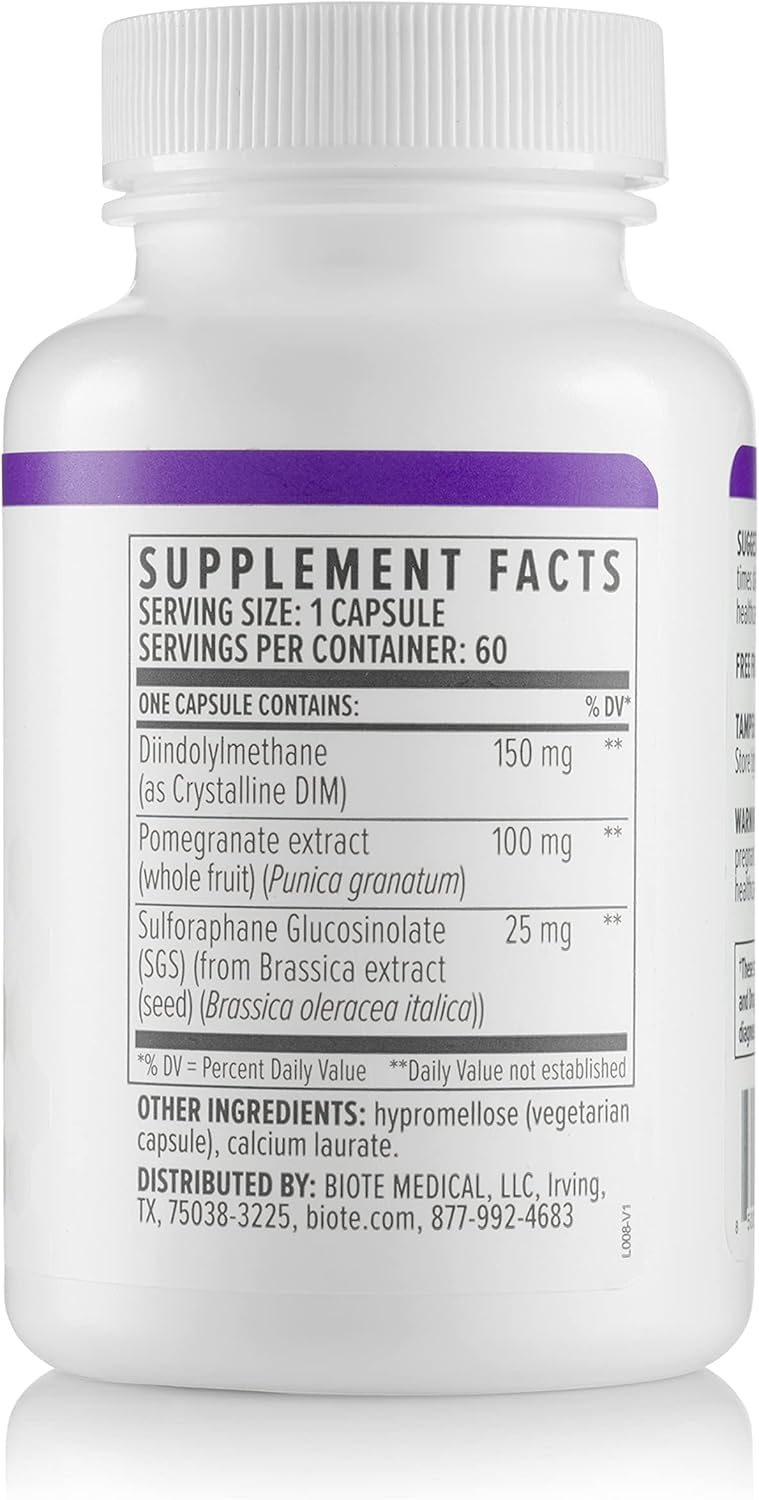 Biote DIM SGS+ Hormone Detox Capsules 60 Count