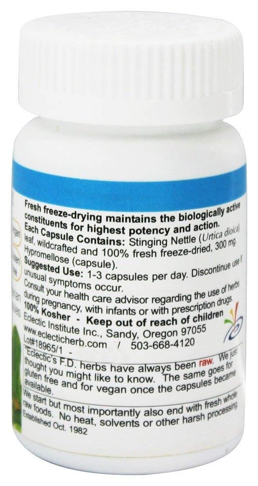 Eclectic Institute Nettle Leaf Capsules, 50 Count