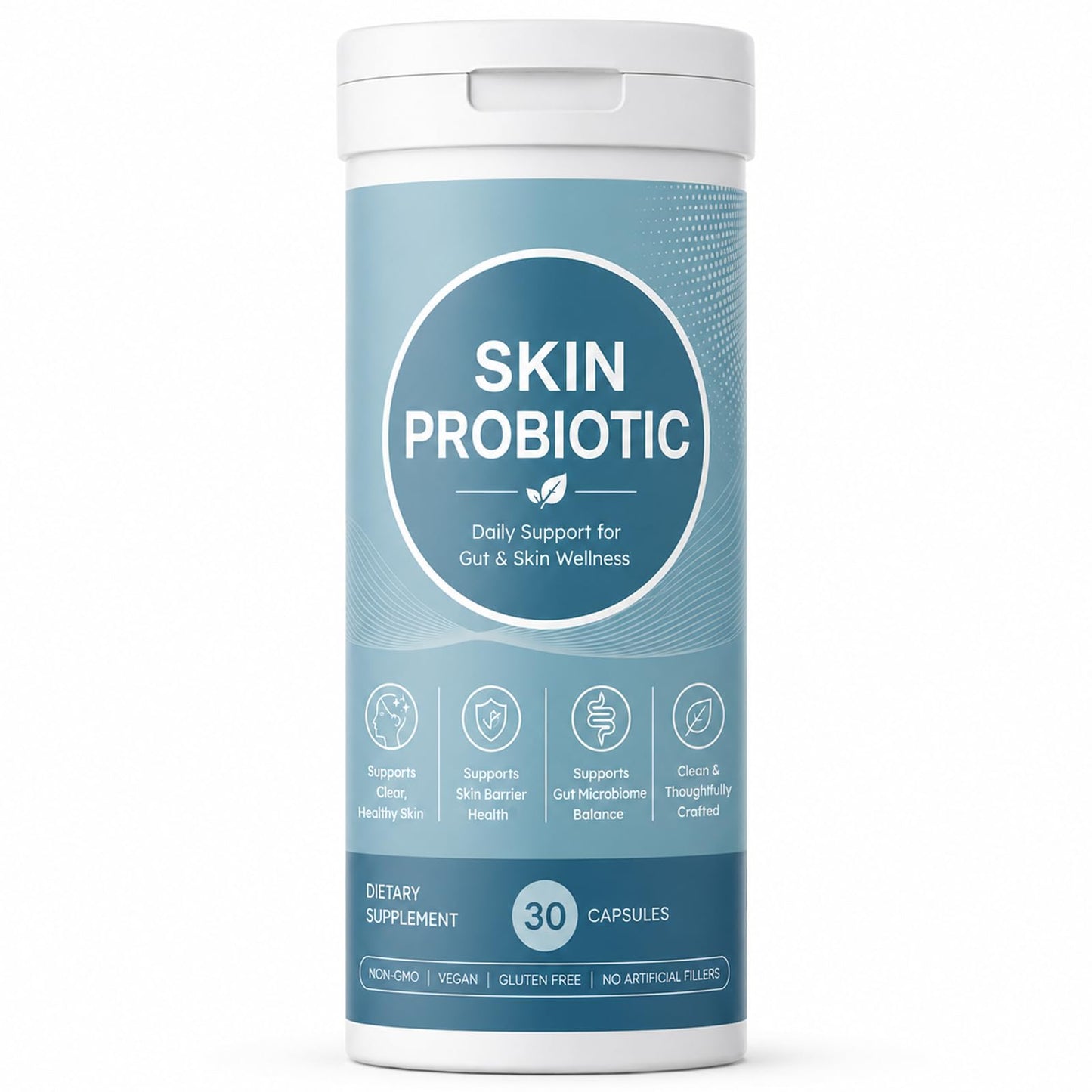 Generic Skin Probiotic for Gut and Skin Support Capsule 30 Count