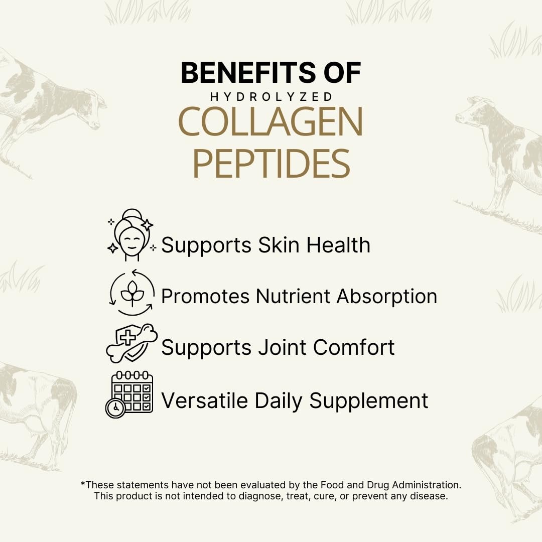 Nopalina Hydrolyzed Collagen Peptides (Type I & III) Powder, 11.29 oz