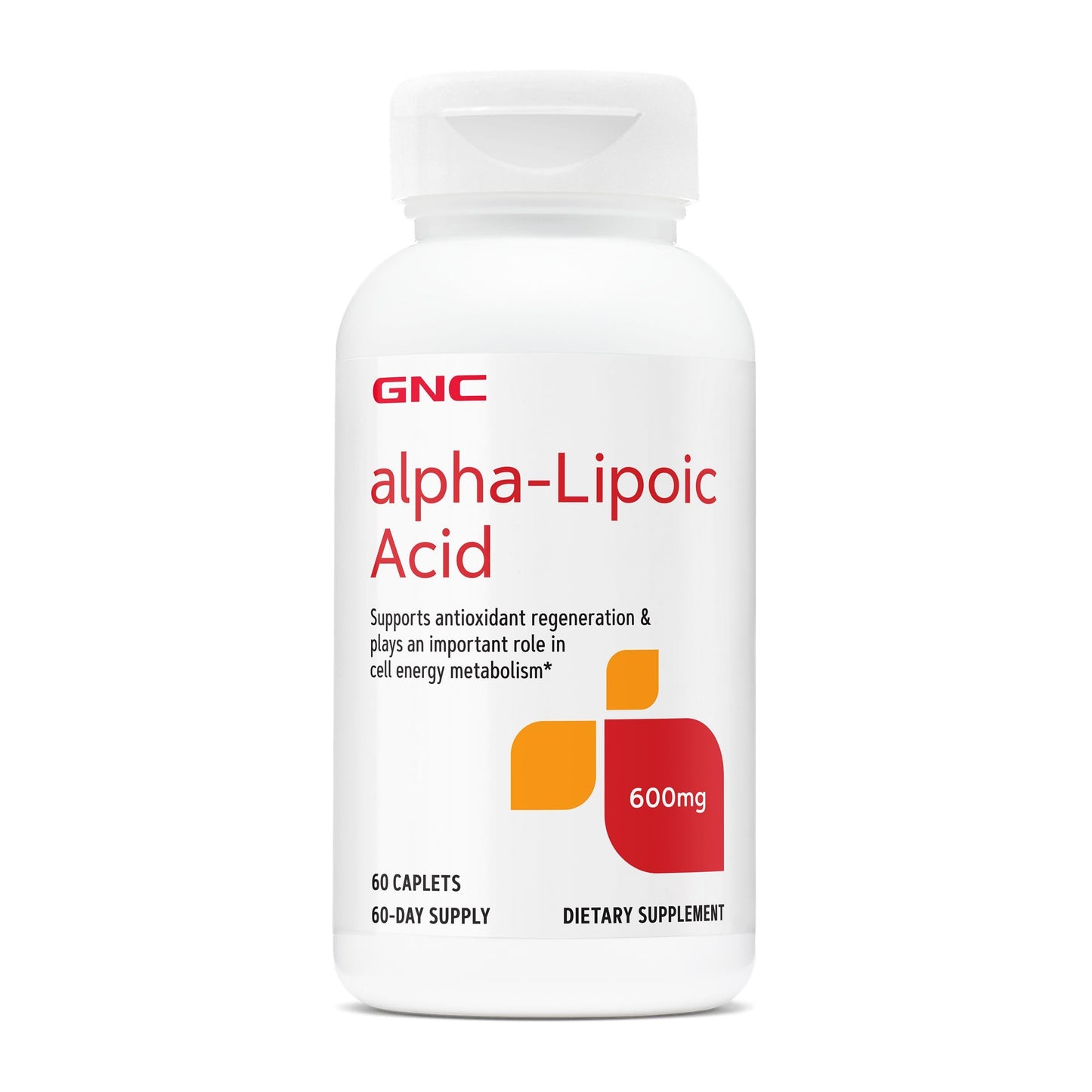 GNC Alpha Lipoic Acid 600 mg Caplets, 60 Count