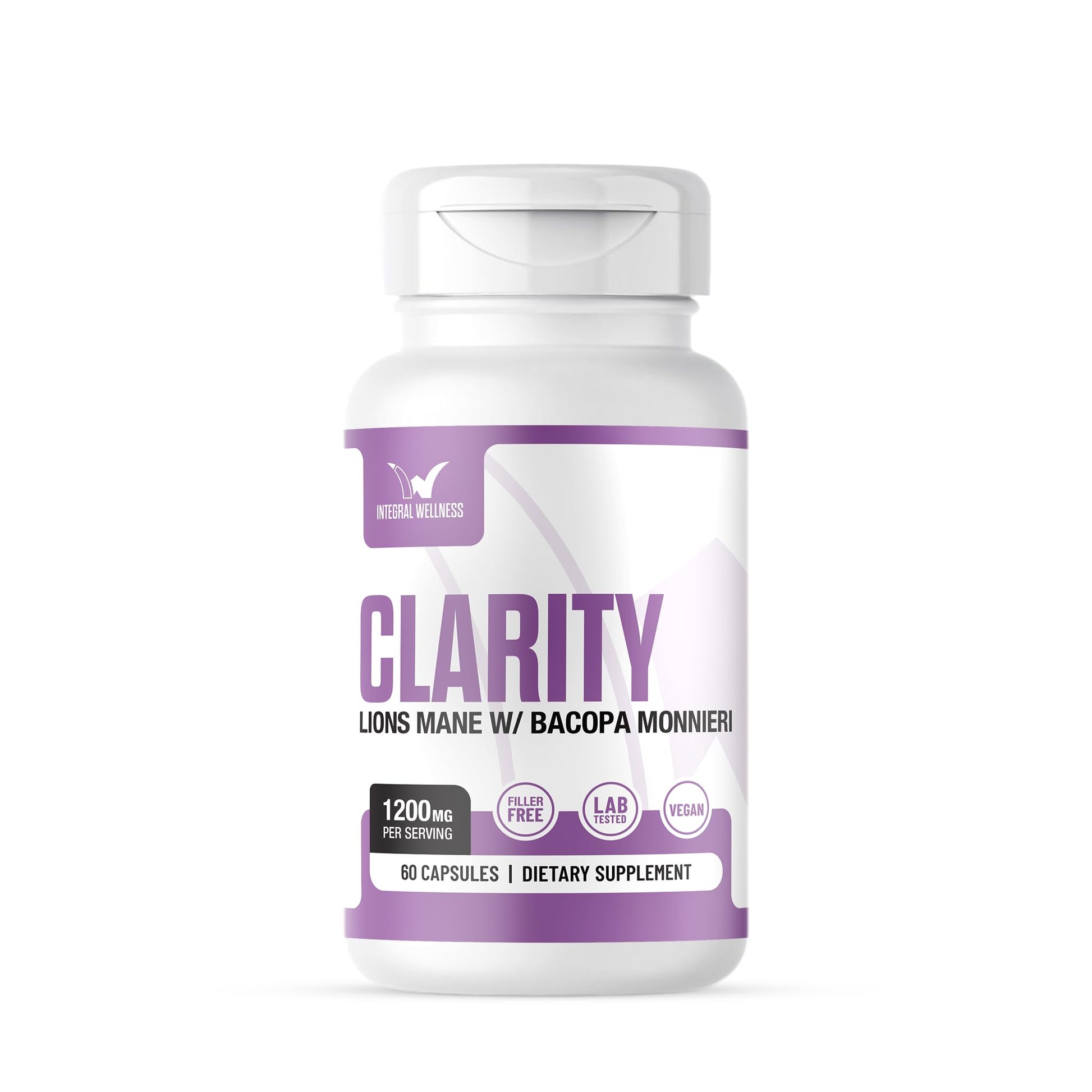 Integral Wellness Clarity Lions Mane + Bacopa Capsules 60 Count
