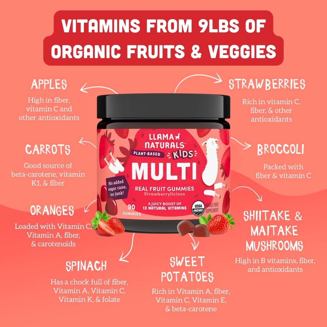 Llama Naturals Kids Multivitamin Gummies 180 Count