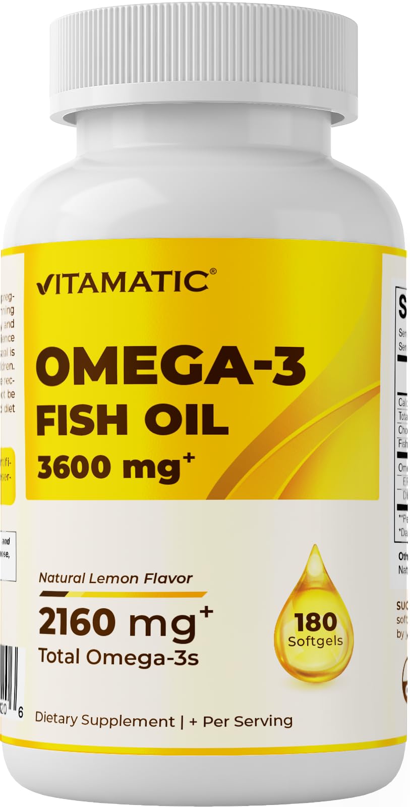 Vitamatic Triple Strength Omega 3 Fish Oil Softgels 180 Count