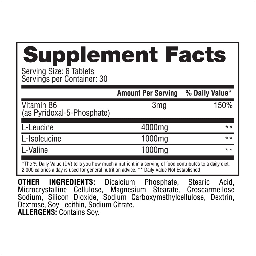 Gaspari Nutrition BCAA 6000 Branch Chain Amino Acids Capsules, 30 Count