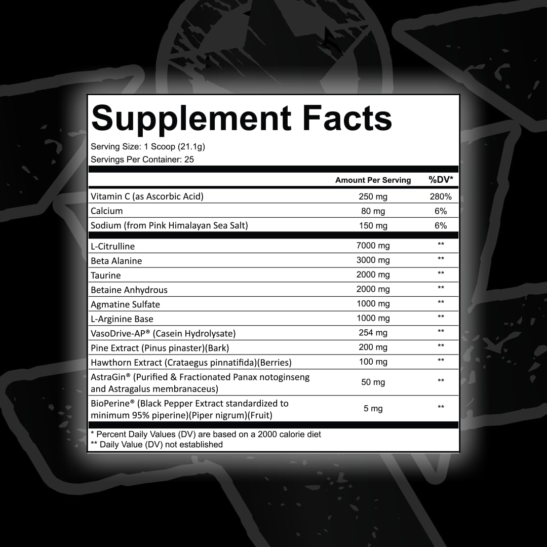 Frontline Formulations Stim Free Pre Workout for Blood Flow, Muscular Endurance, Increased Vascularity, Extreme Pumps, Laser Focus Powder, 14.38 Ounce