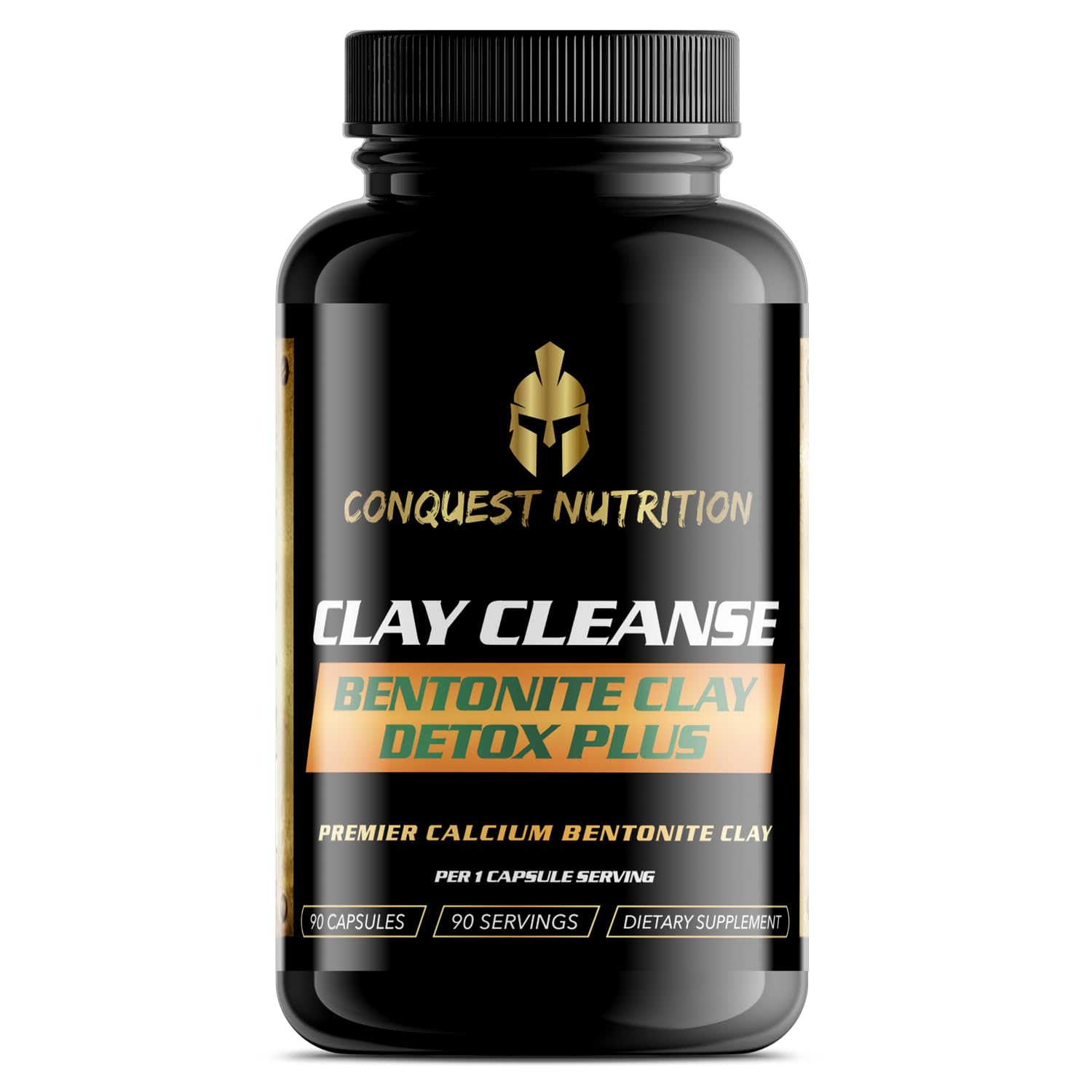 Conquest Nutrition Clay Cleanse Calcium Bentonite Clay Detox Plus 90 Capsules