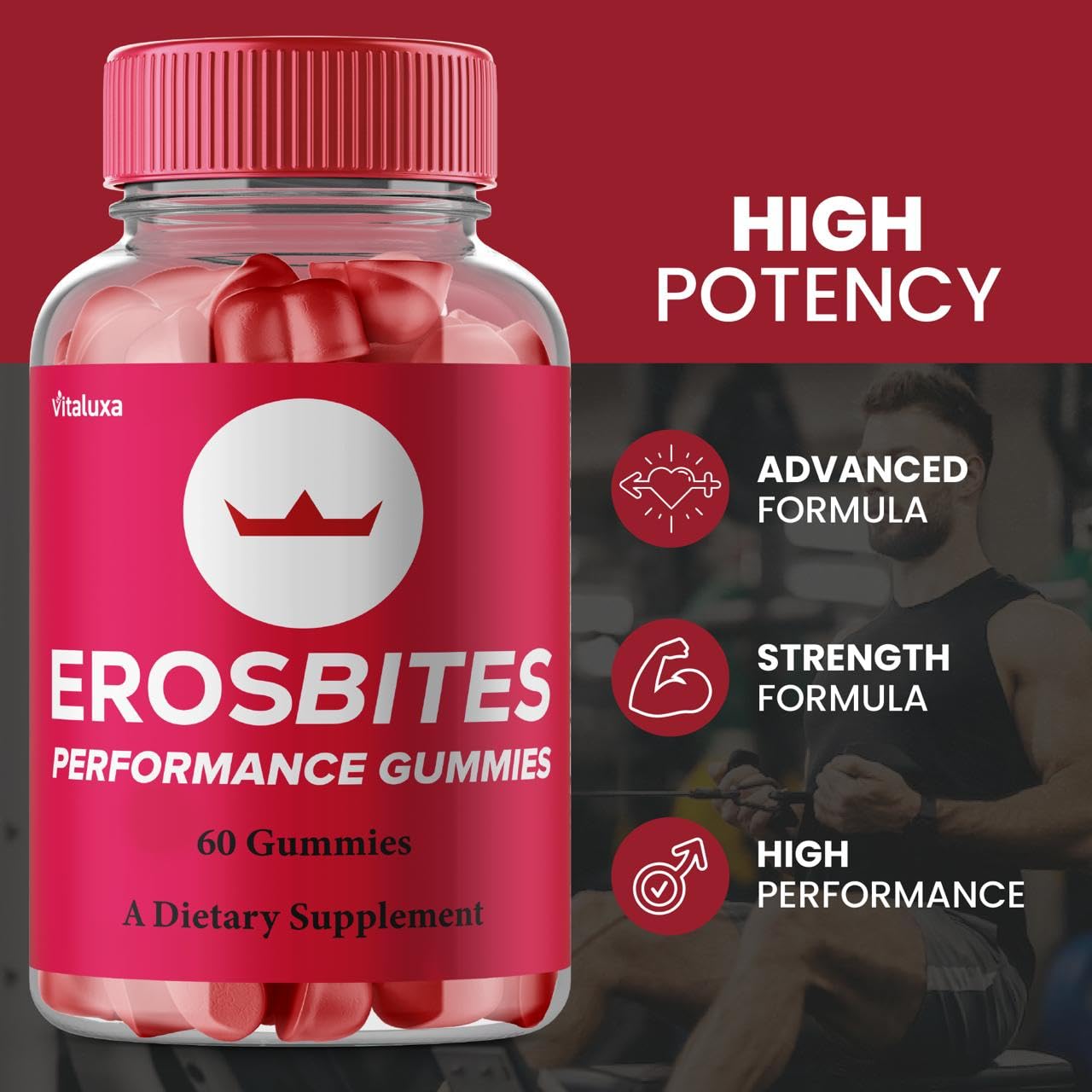 Vitaluxa Eros Bites Gummies 180 Count