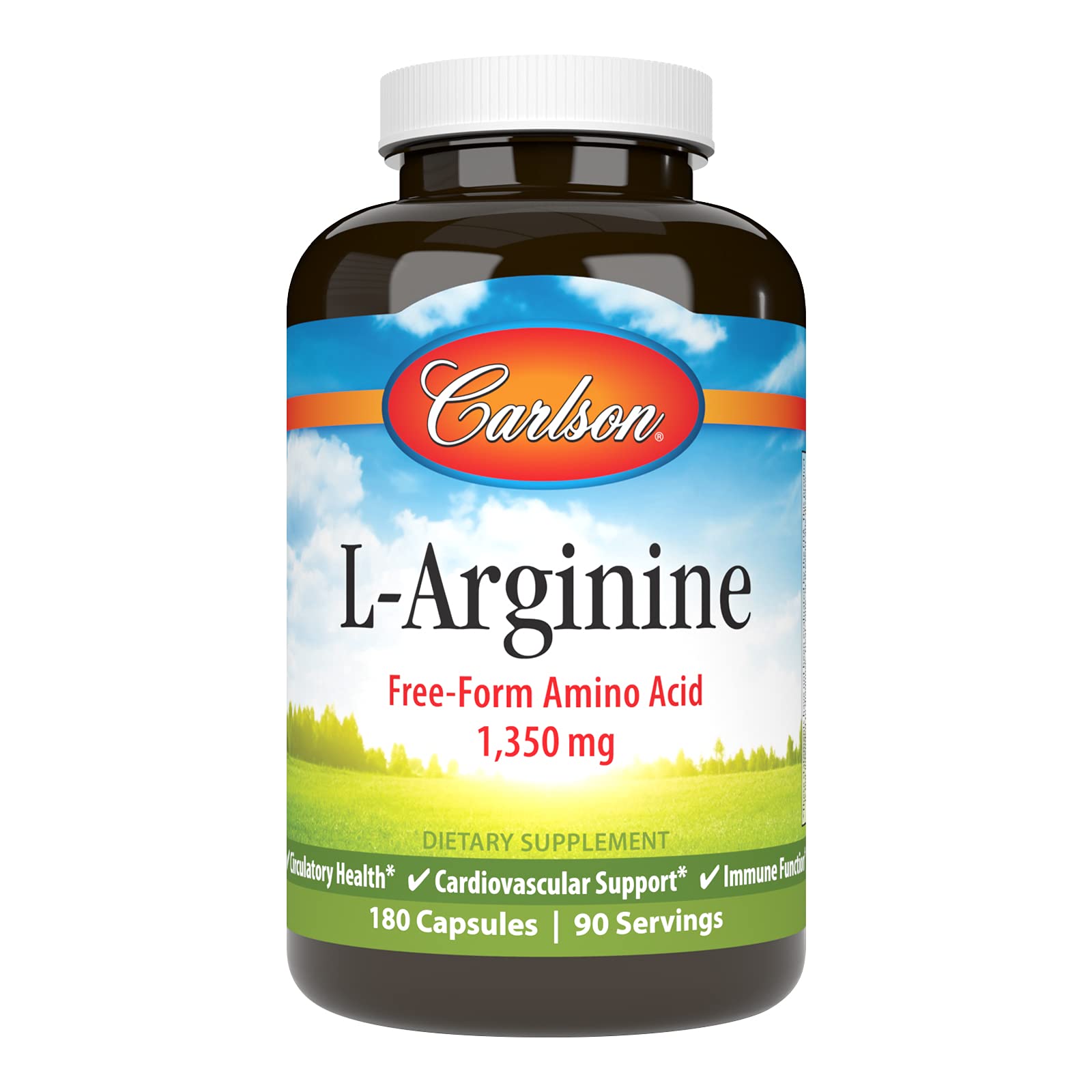 Carlson L-Arginine Capsules, 180 Capsules