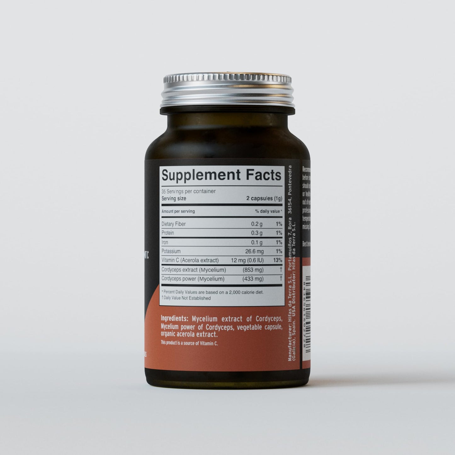 HIFAS DA TERRA Mico-Cord Cordyceps Mushroom Powder Capsules, 70 Capsules