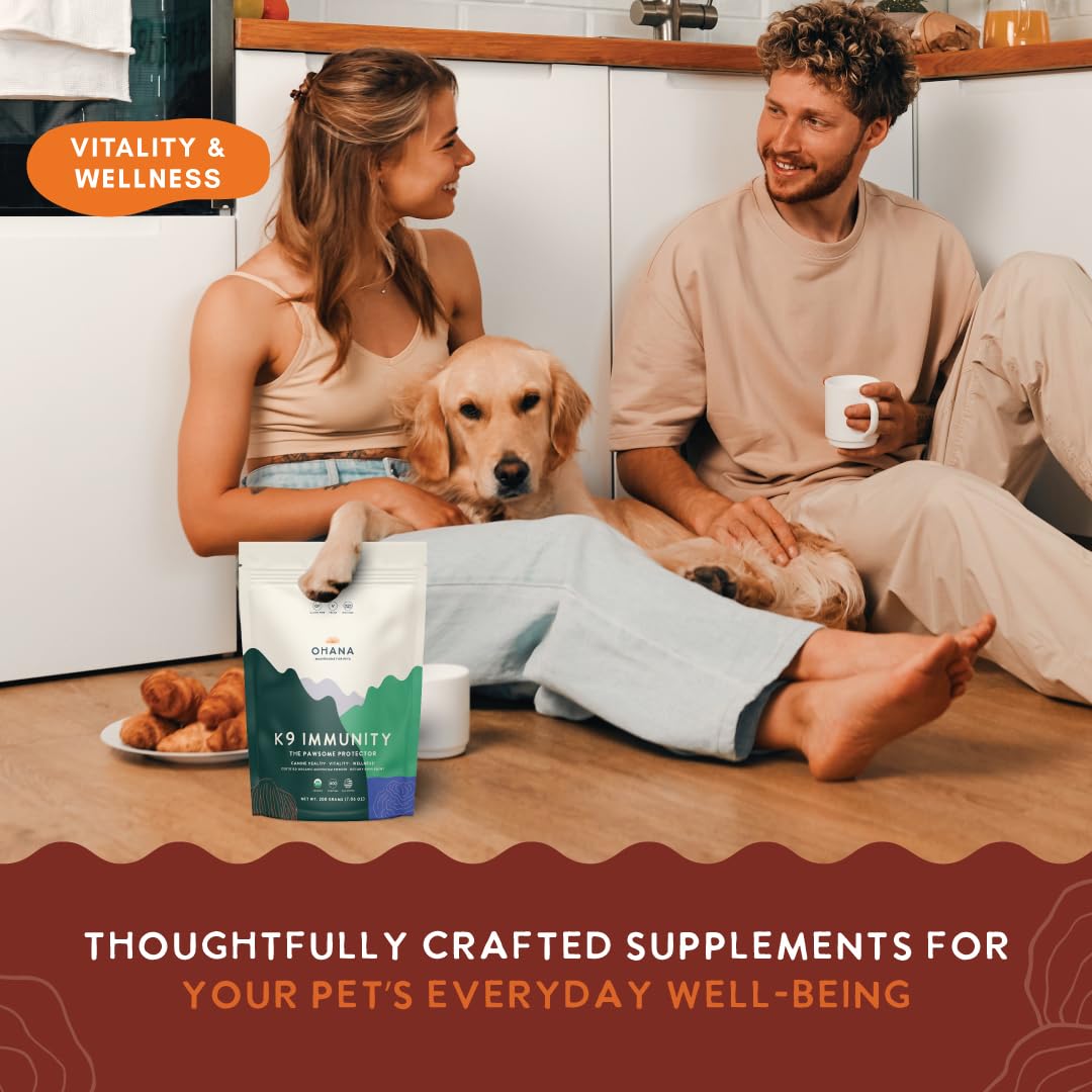 Ohana Mushrooms K9 Immunity Dog Supplement Powder, 100