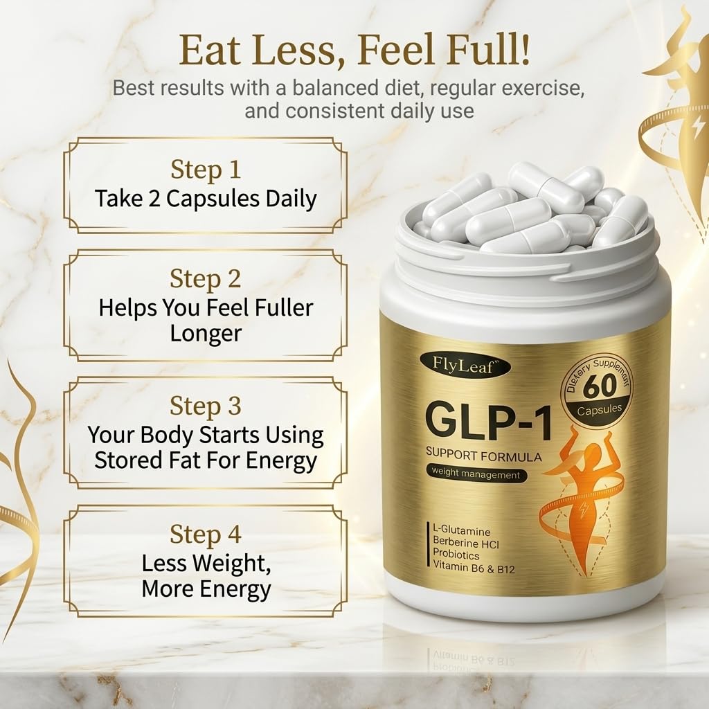 FLYLEAF GLP-1 Supplement for Appetite Control 60 Capsules