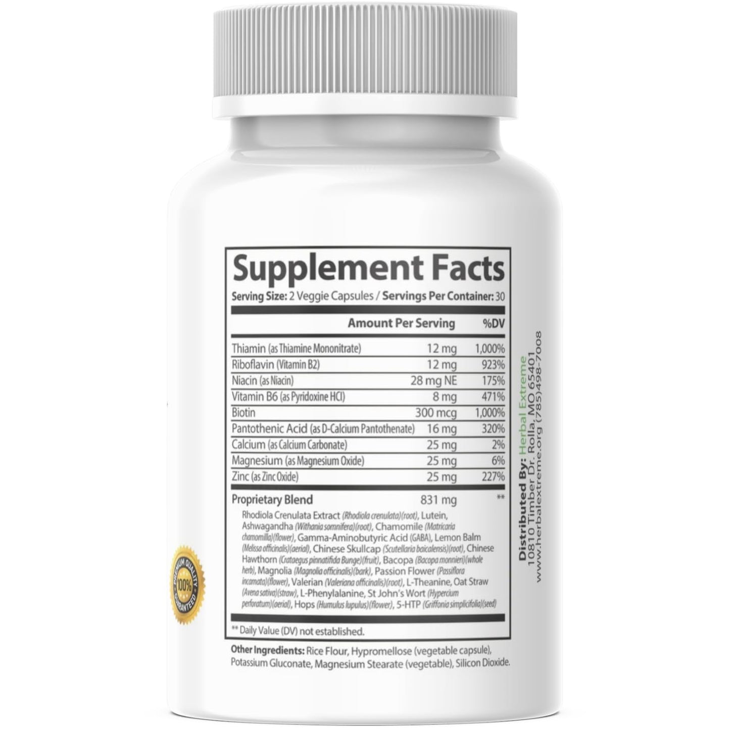Herbal Extreme Anziafen Mood Modifying Herbal Supplement 60 Capsules