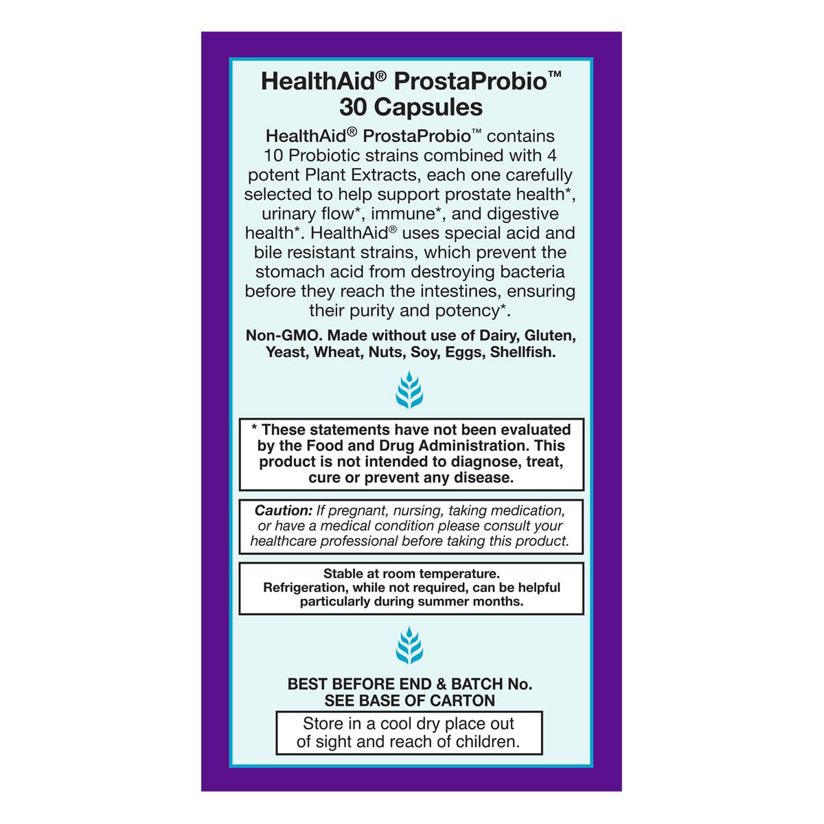 HealthAid ProstaProbio Men’s Probiotic 30 Capsules
