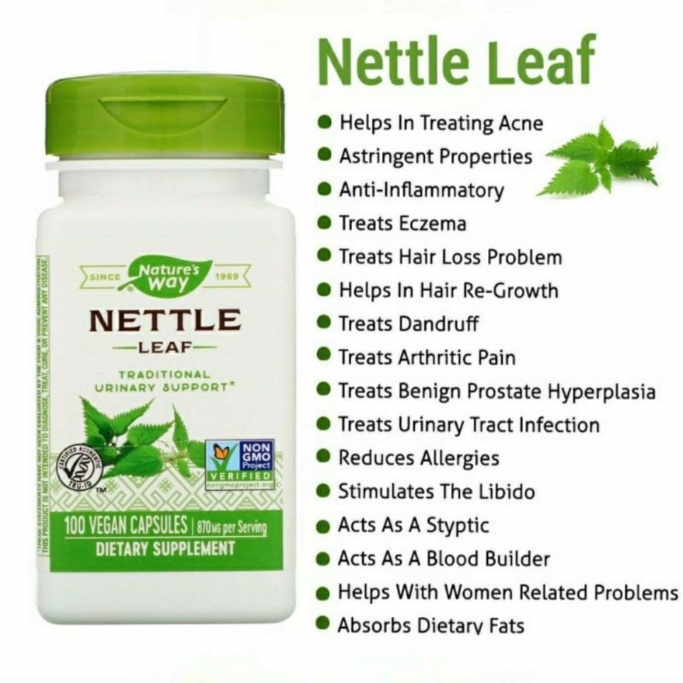Nature's Way Nettle Herb Capsules 100 Count