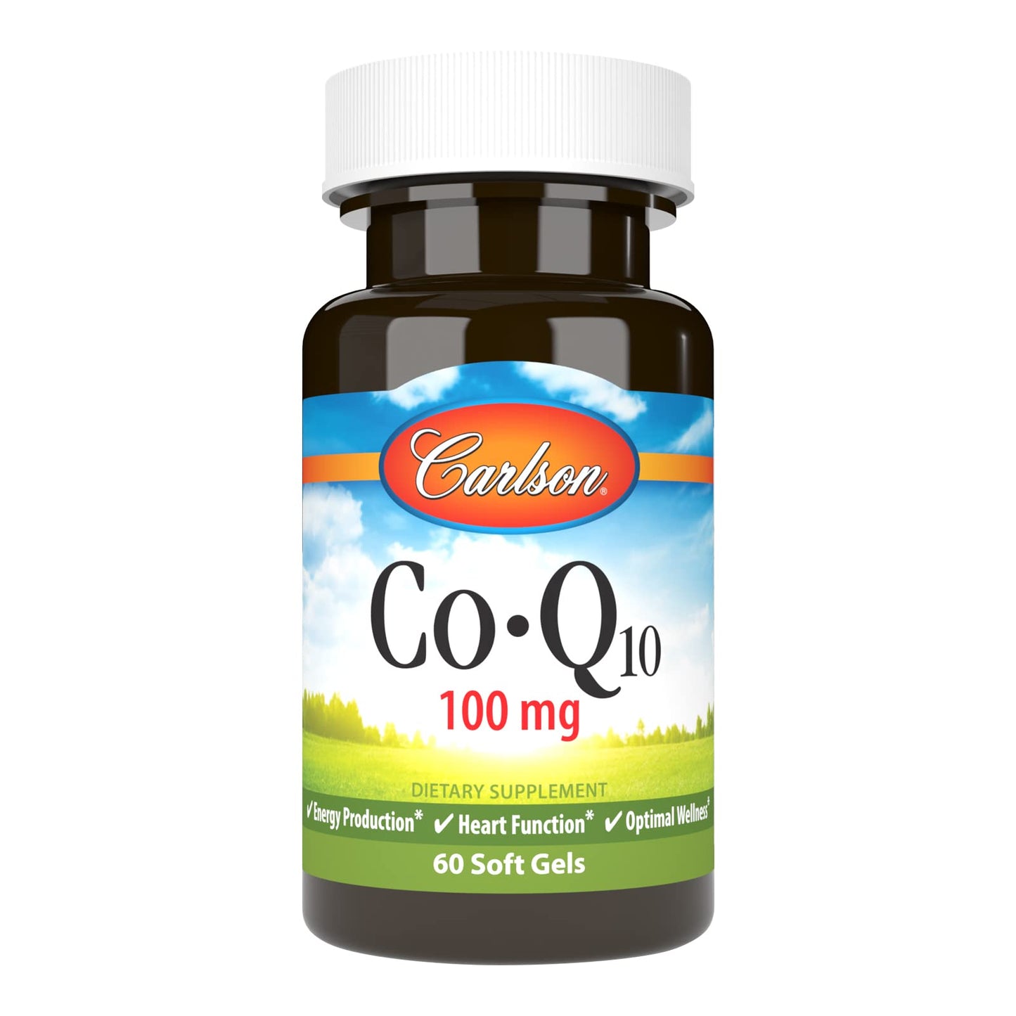 Carlson Co-Q10, Co-Enzyme Q10, 100 mg Softgels 60 Count