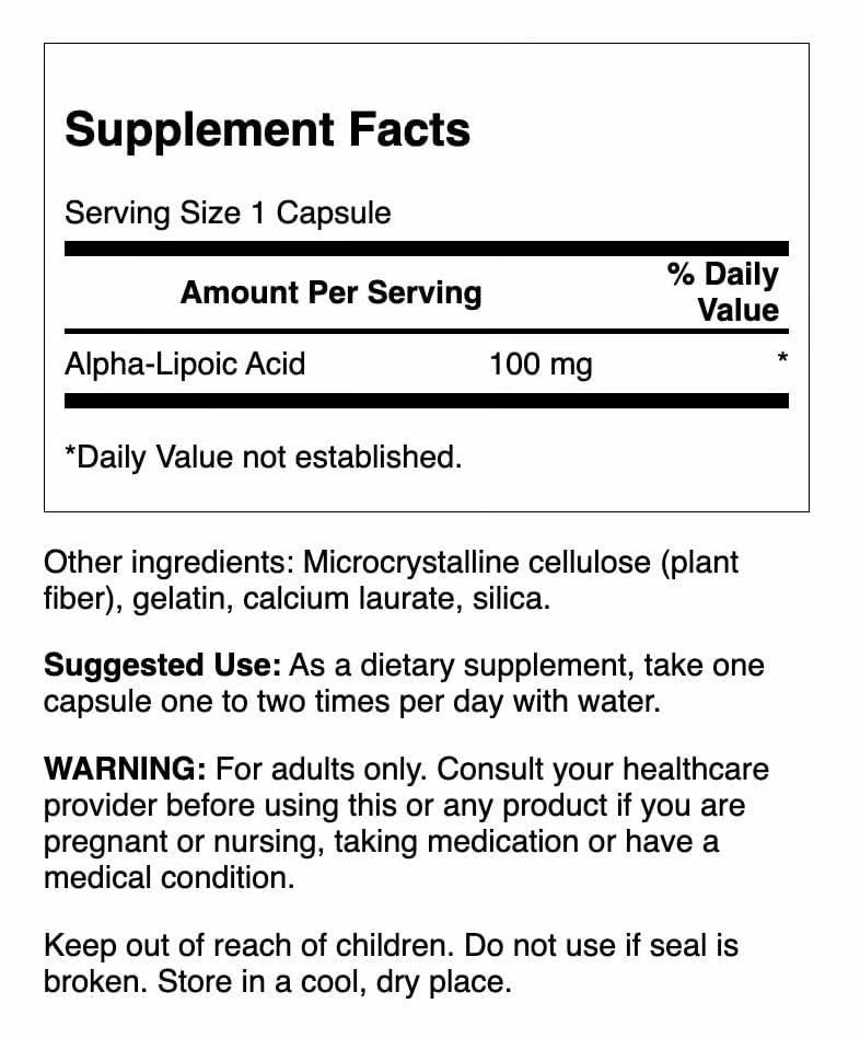 Swanson Alpha Lipoic Acid Capsules 360