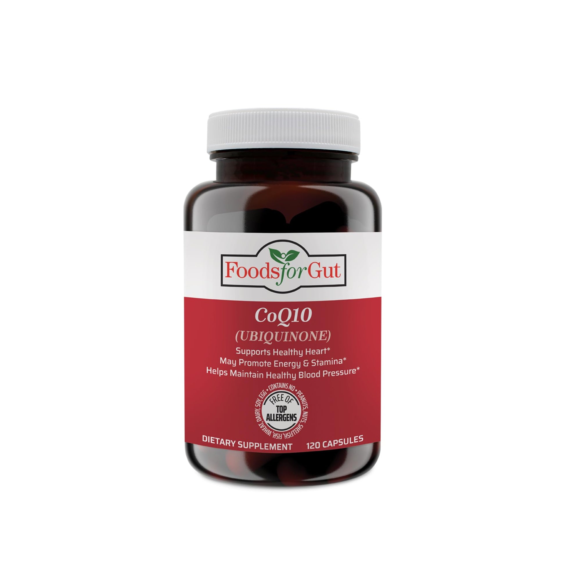 Foods For Gut Coenzyme Q10-Ubiquinone 200mg Per Serving Capsule 120 Count