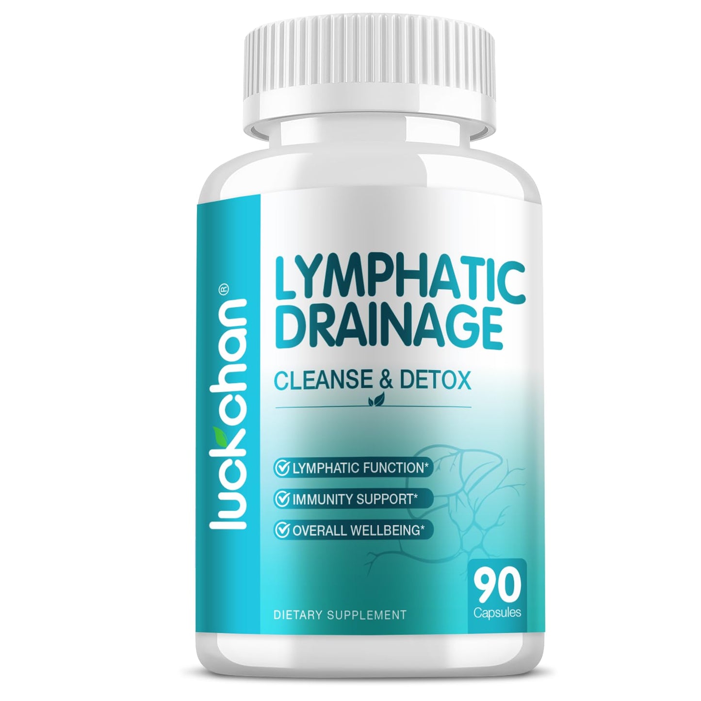 LUCKCHAN Lymphatic Drainage Supplements for Fluid Balance, Immune Support Capsules, 93 Capsules