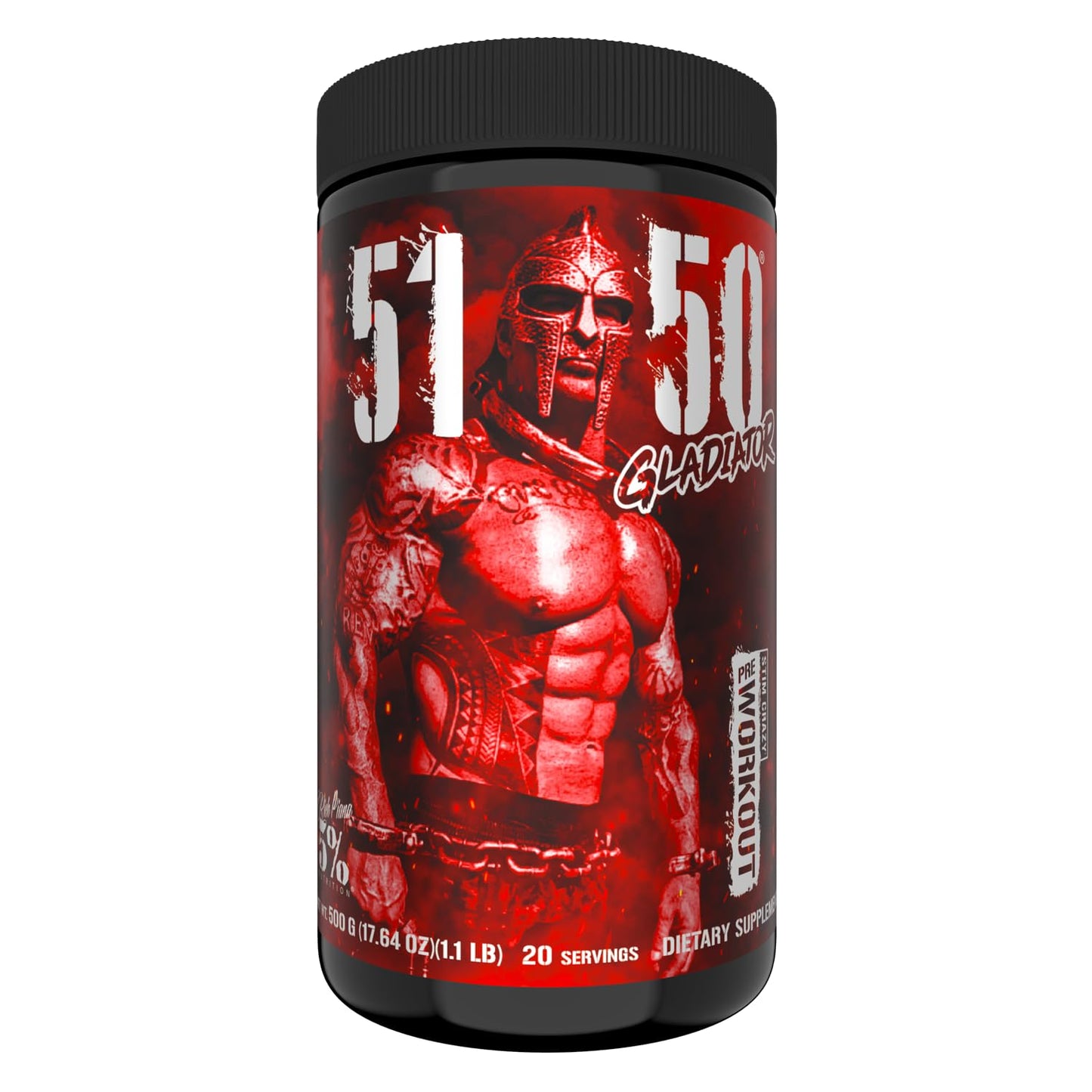 5% Nutrition Rich Piana 5150 Gladiator High Stim Preworkout Powder, 1.1 Pound