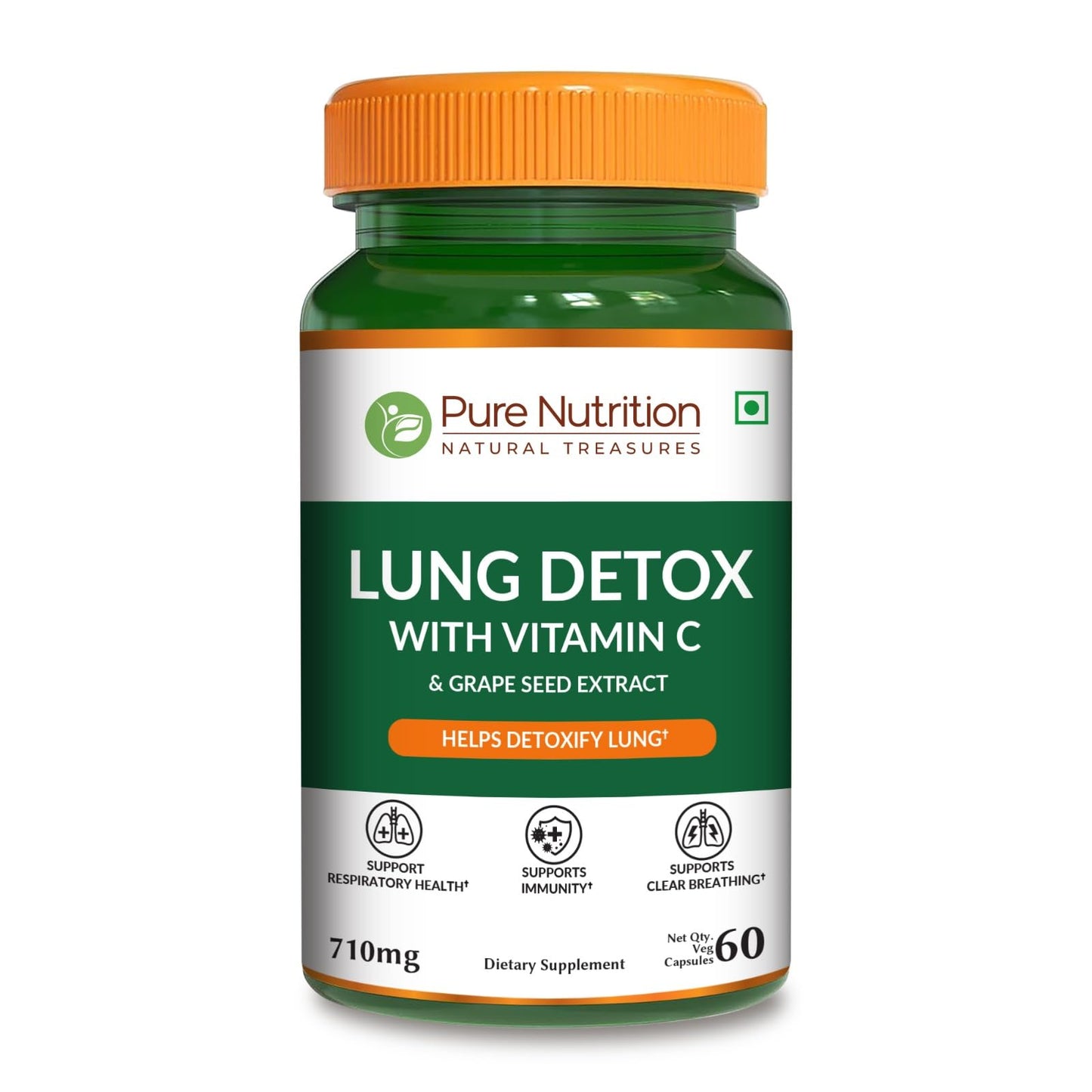 Pure Nutrition Natural Treasures Lung Health Supplement 60 Capsules
