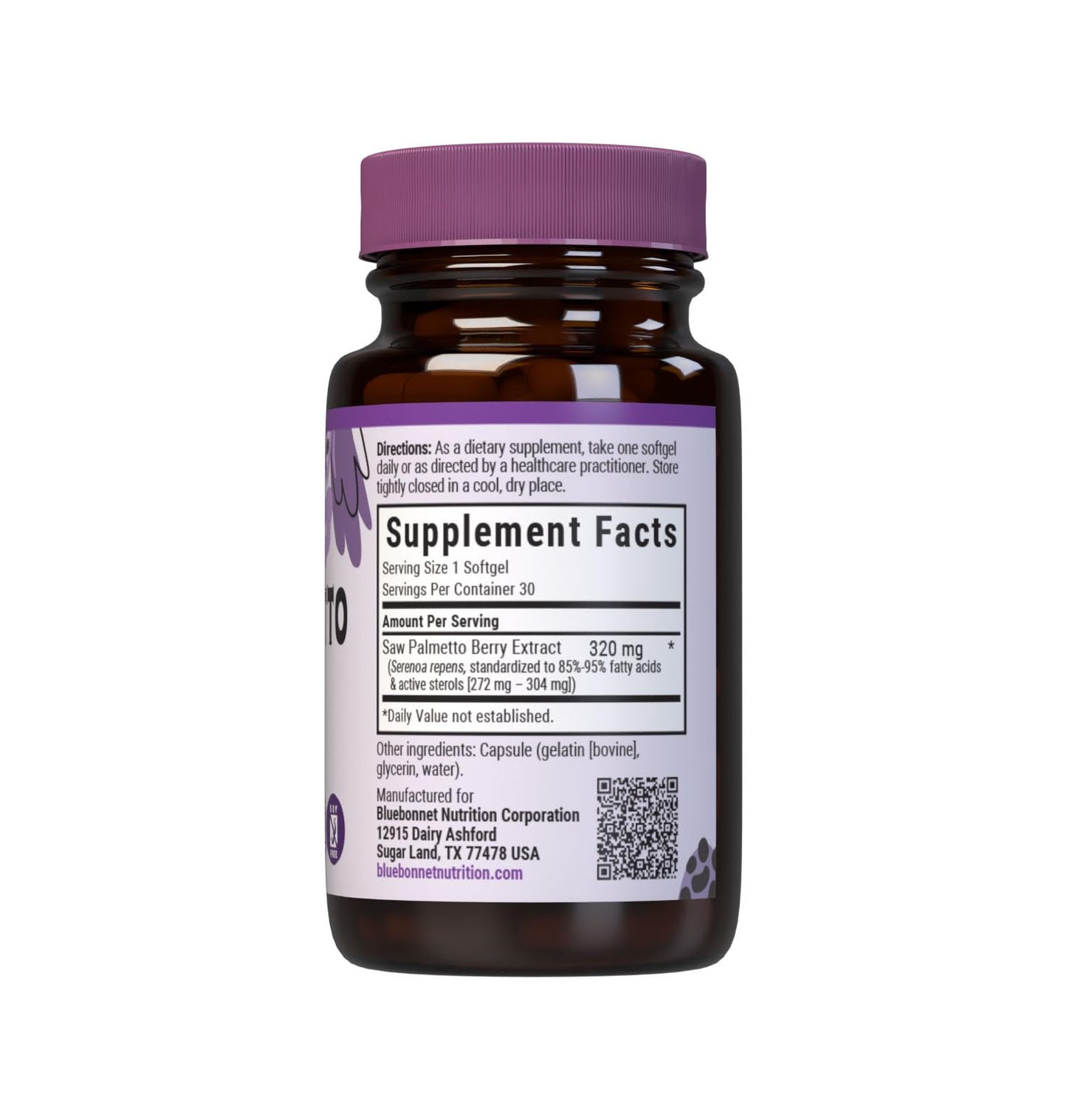 BlueBonnet Saw Palmetto Berry Extract Softgel, 30 Count