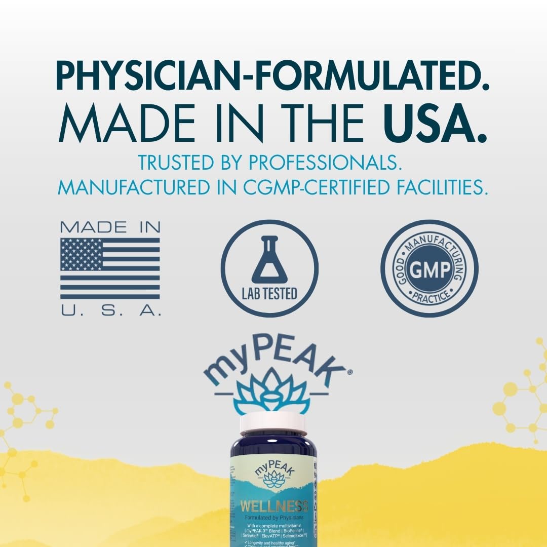 myPEAK PeakBiotic The Ultimate Vegan Synbiotic with 50 Billion CFU Probiotics, Prebiotics, Postbiotics, and Modbiotics for Digestion, Skin, and Mood, Capsules, 60