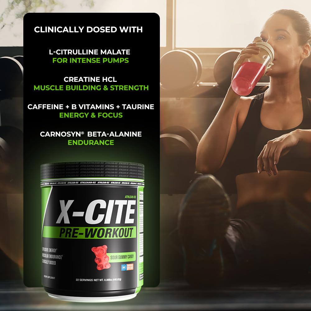 ATHLEAN-RX X-CITE Pre-Workout Powder 15.61 Ounce