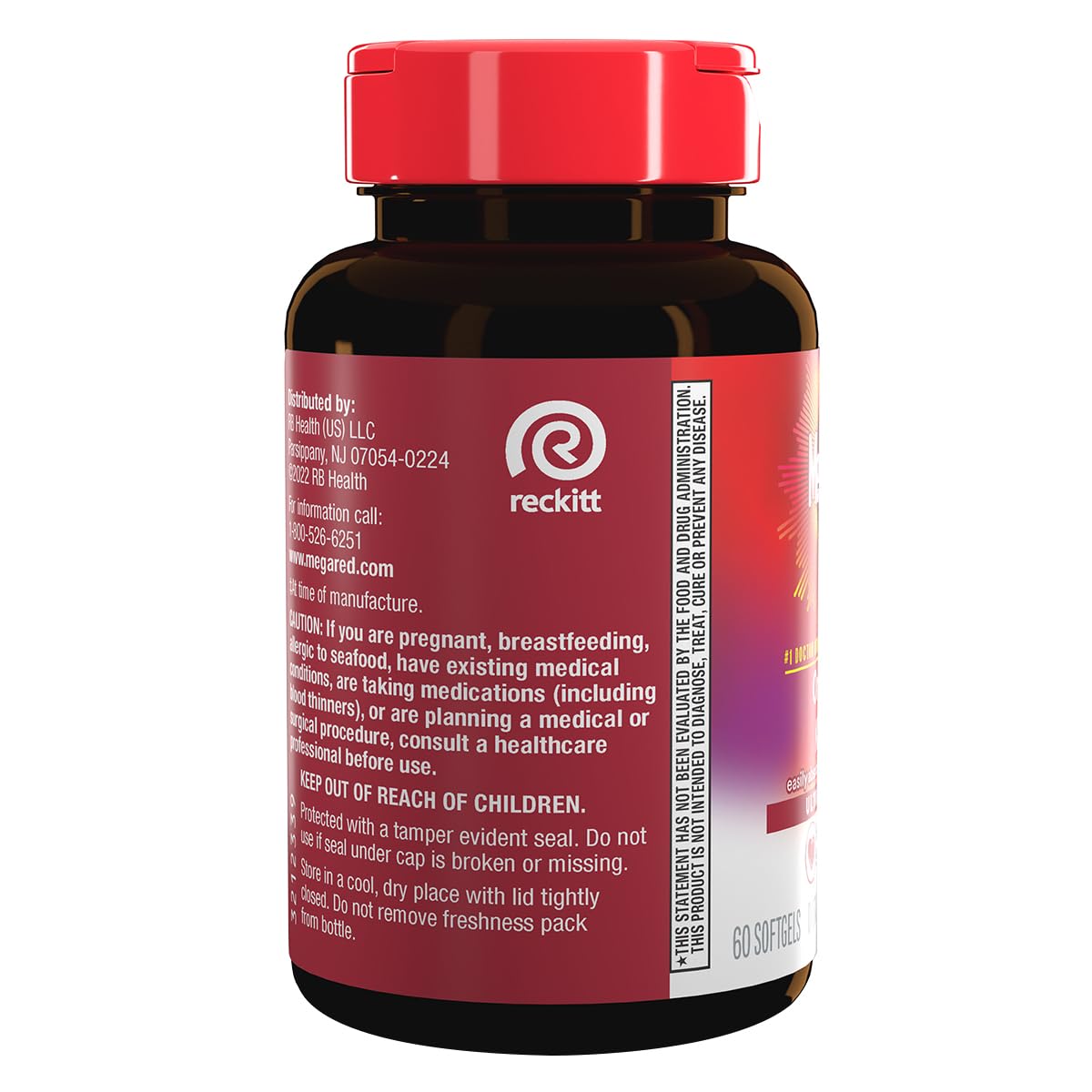 MegaRed Ultra Strength 1000mg Omega-3 Krill Oil Supplement with EPA/DHA, Astaxanthin & Phospholipids Softgels 180 Count